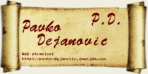 Pavko Dejanović vizit kartica